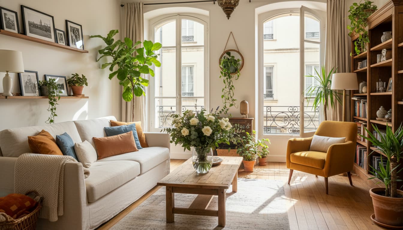 Intérieur chaleureux d'une maison d'hôtes