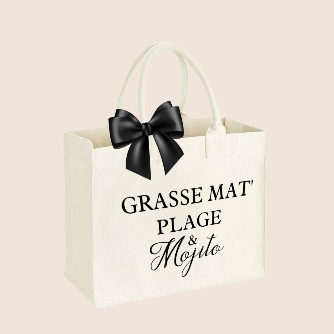 " Grasse Mat, Plage & Mojito " - Sac de Shopping