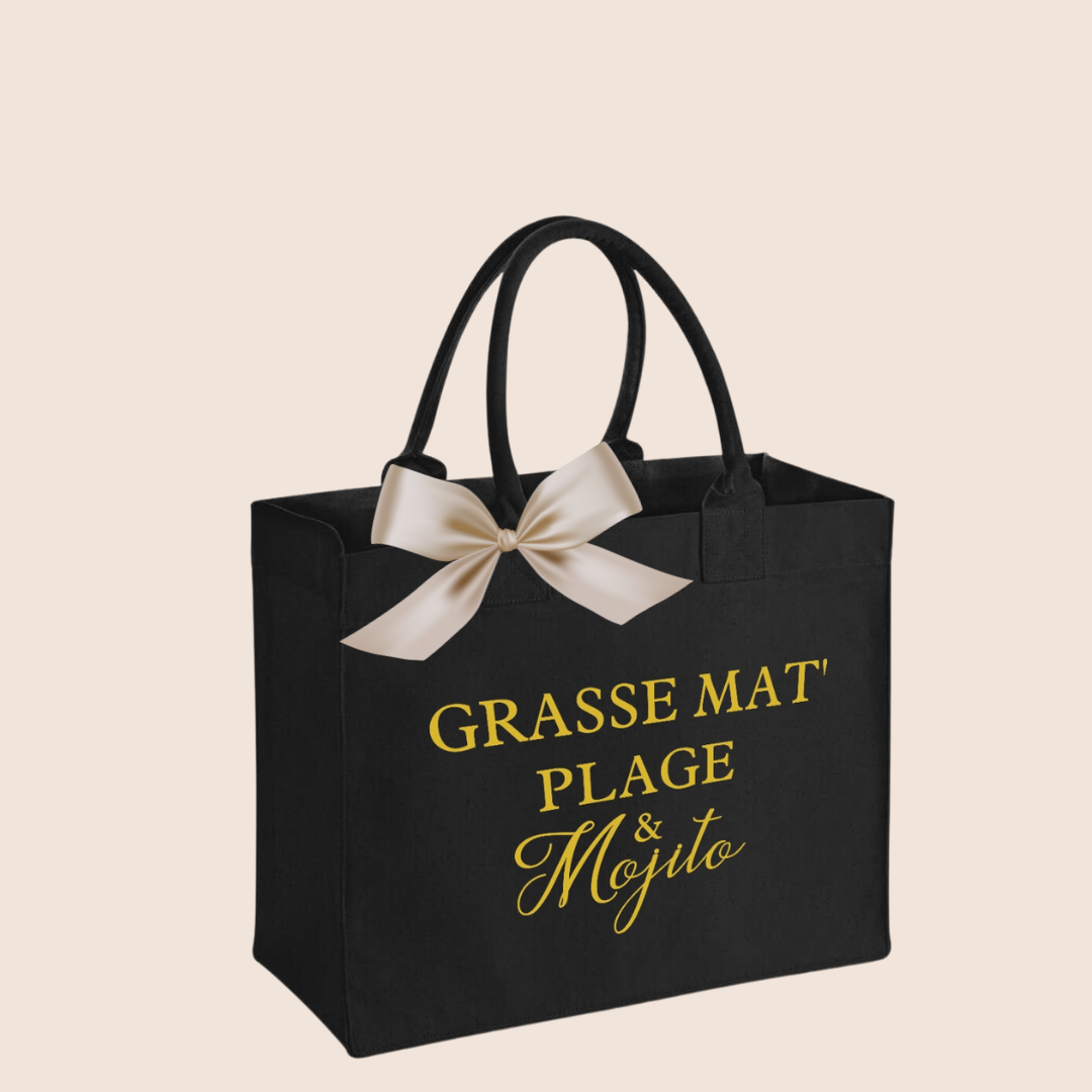 " Grasse Mat, Plage & Mojito " - Sac de Shopping