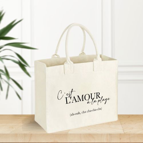 " C'est l'Amour à la plage " - Sac de Shopping